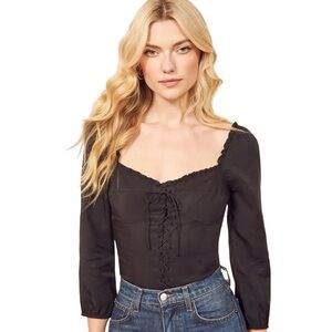 Reformation Lace Up Corset Top Size 4